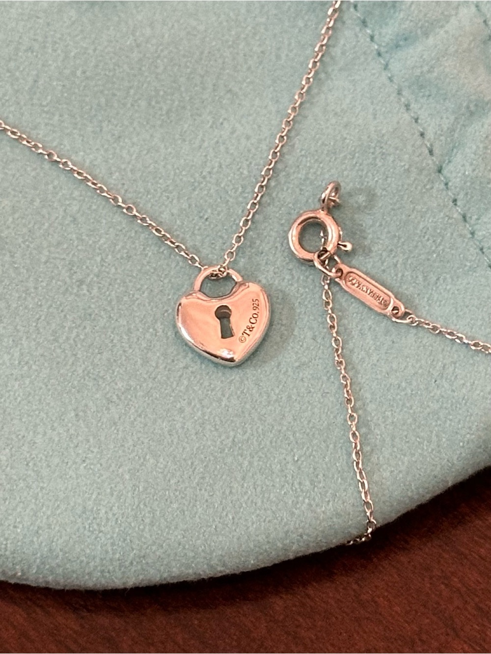 Tiffany & Co. Heart Padlock Pendant Necklace in Silver